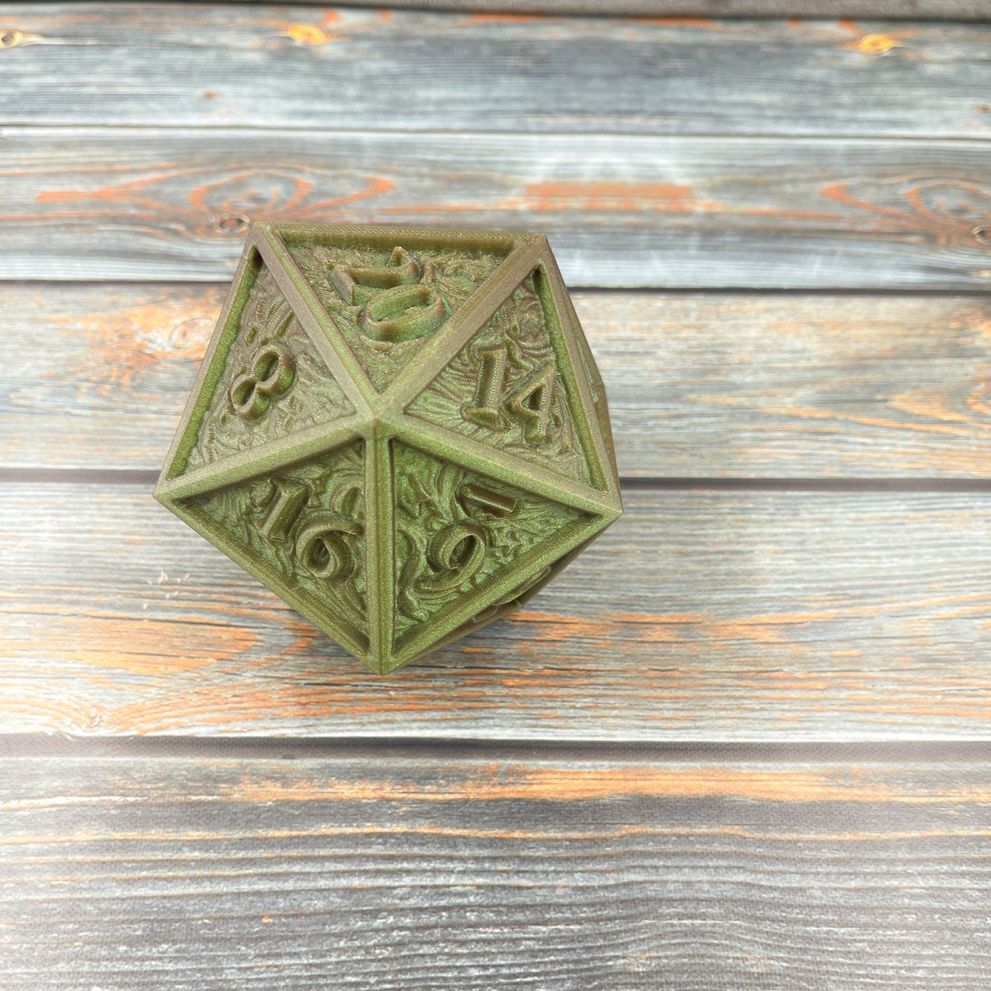 D20 Dice Vault in Starlight Bronze