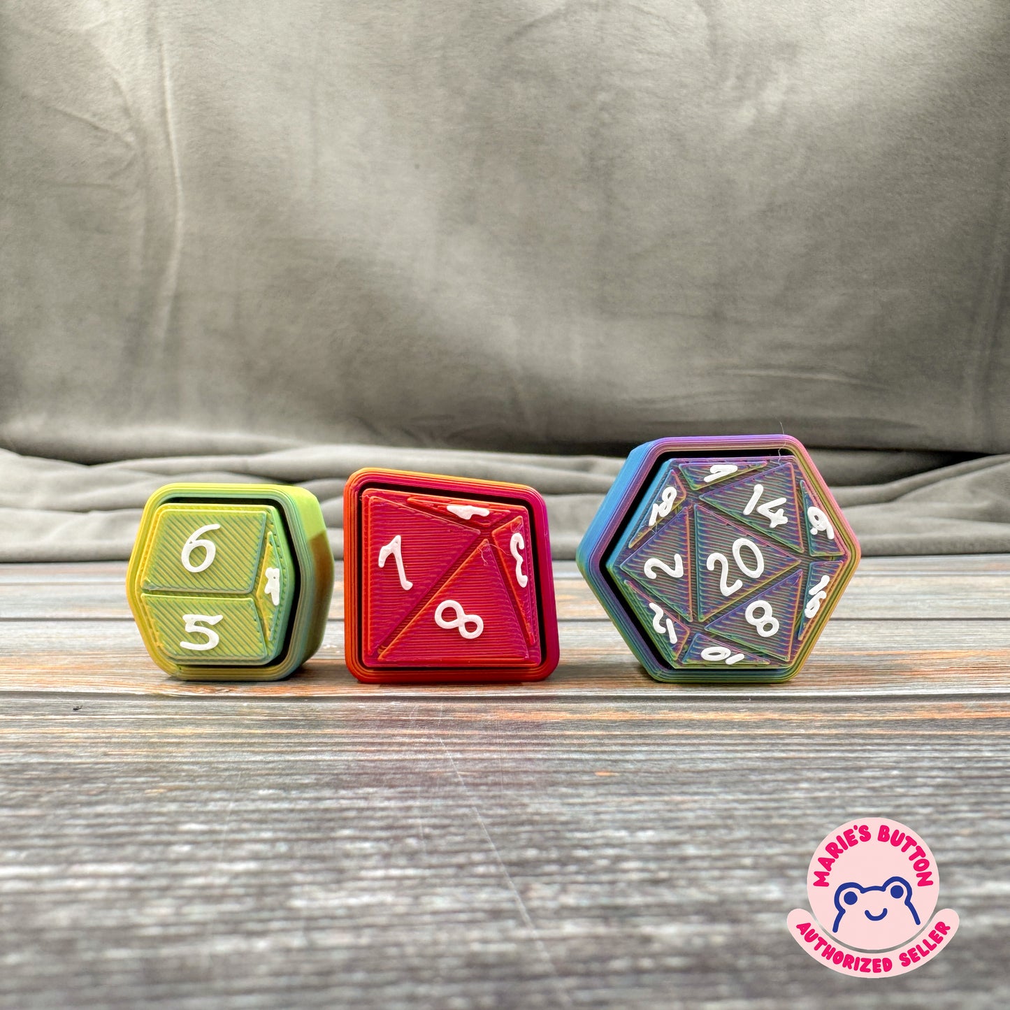 Dice 3D Printed Clicker Fidgets