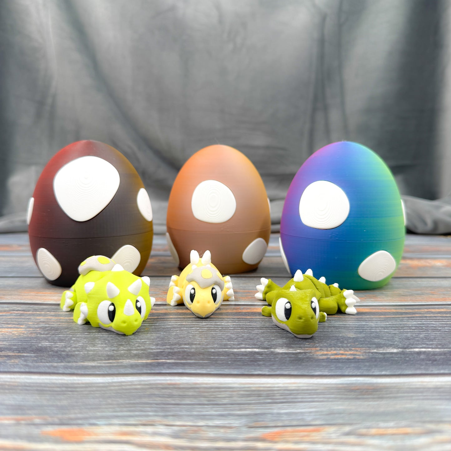 Dinosaur Egg Twist Lock 3D Printed Storage Egg