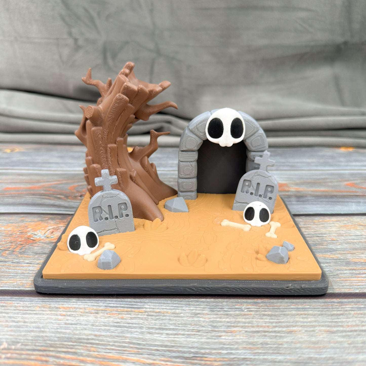Ghost Graveyard 3D Printed Fidget Figure Diorama