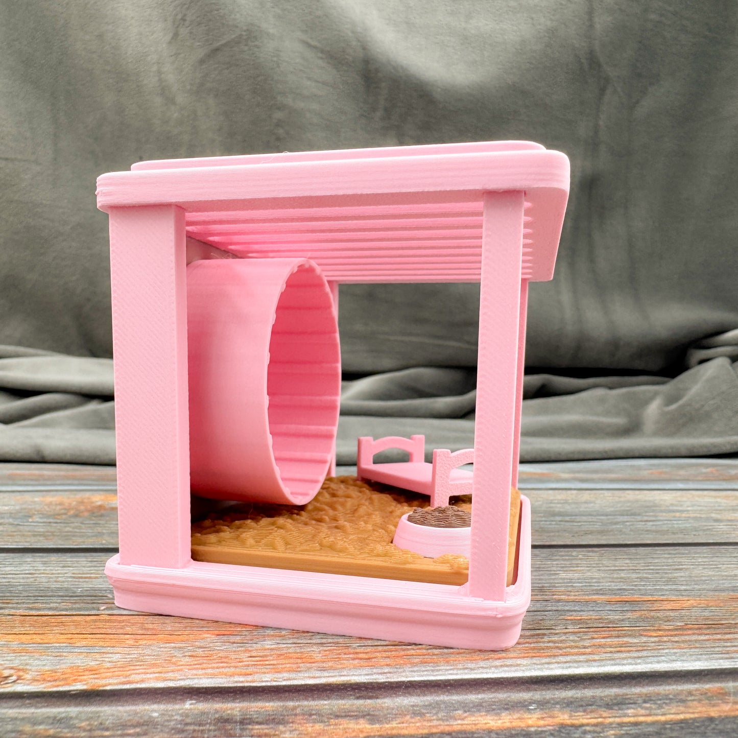 Guinea Pig Cage + 2 Guinea Pigs 3D Printed Fidget Figure Diorama Set
