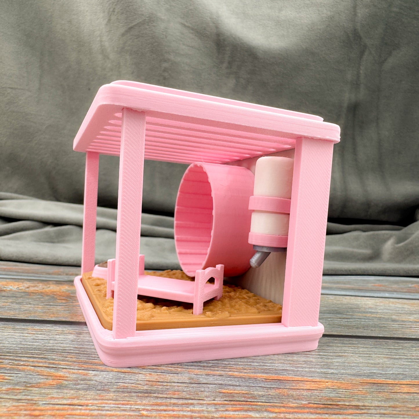 Guinea Pig Cage + 2 Guinea Pigs 3D Printed Fidget Figure Diorama Set