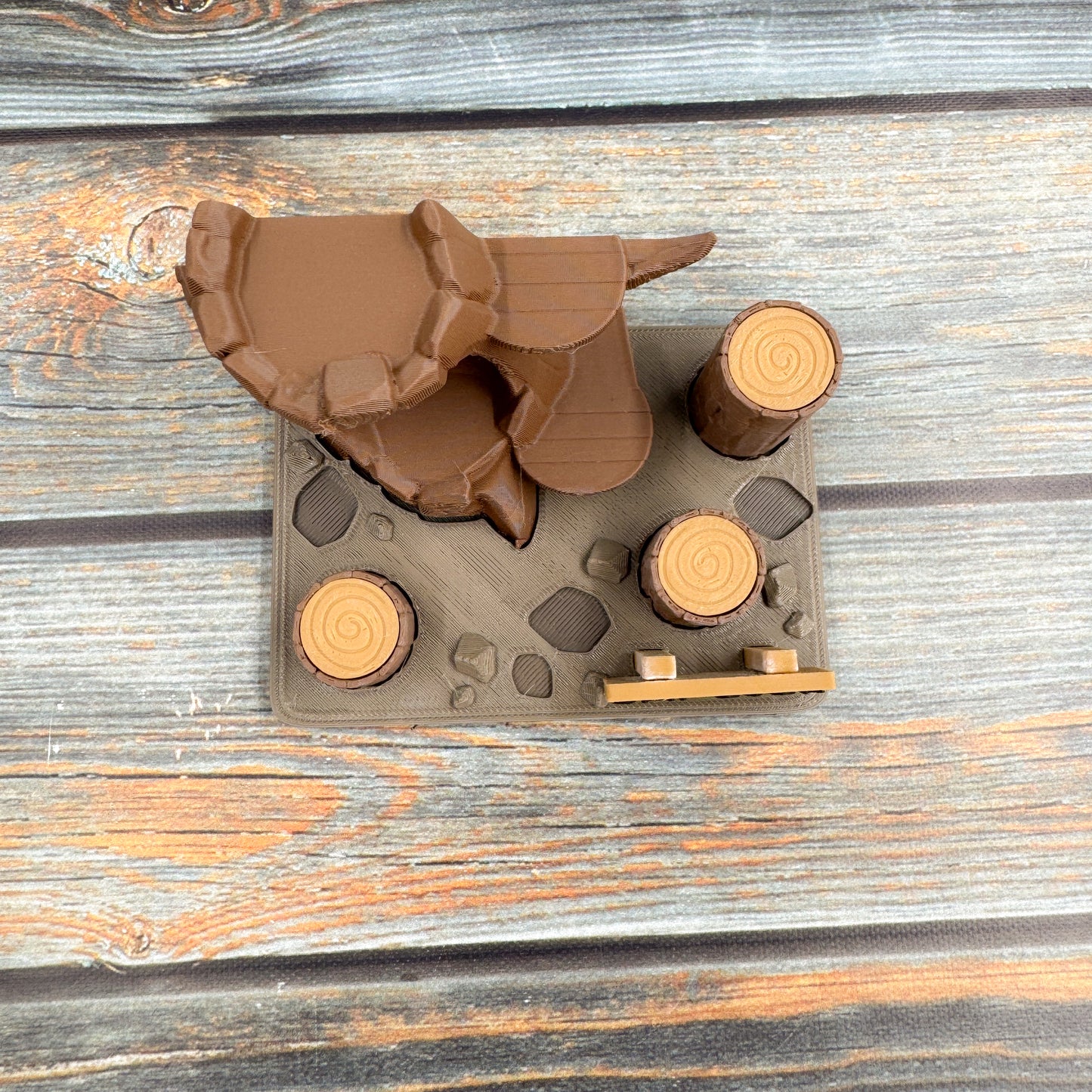 Owl Park + 4 Owls 3D Printed Fidget Figure Diorama Set