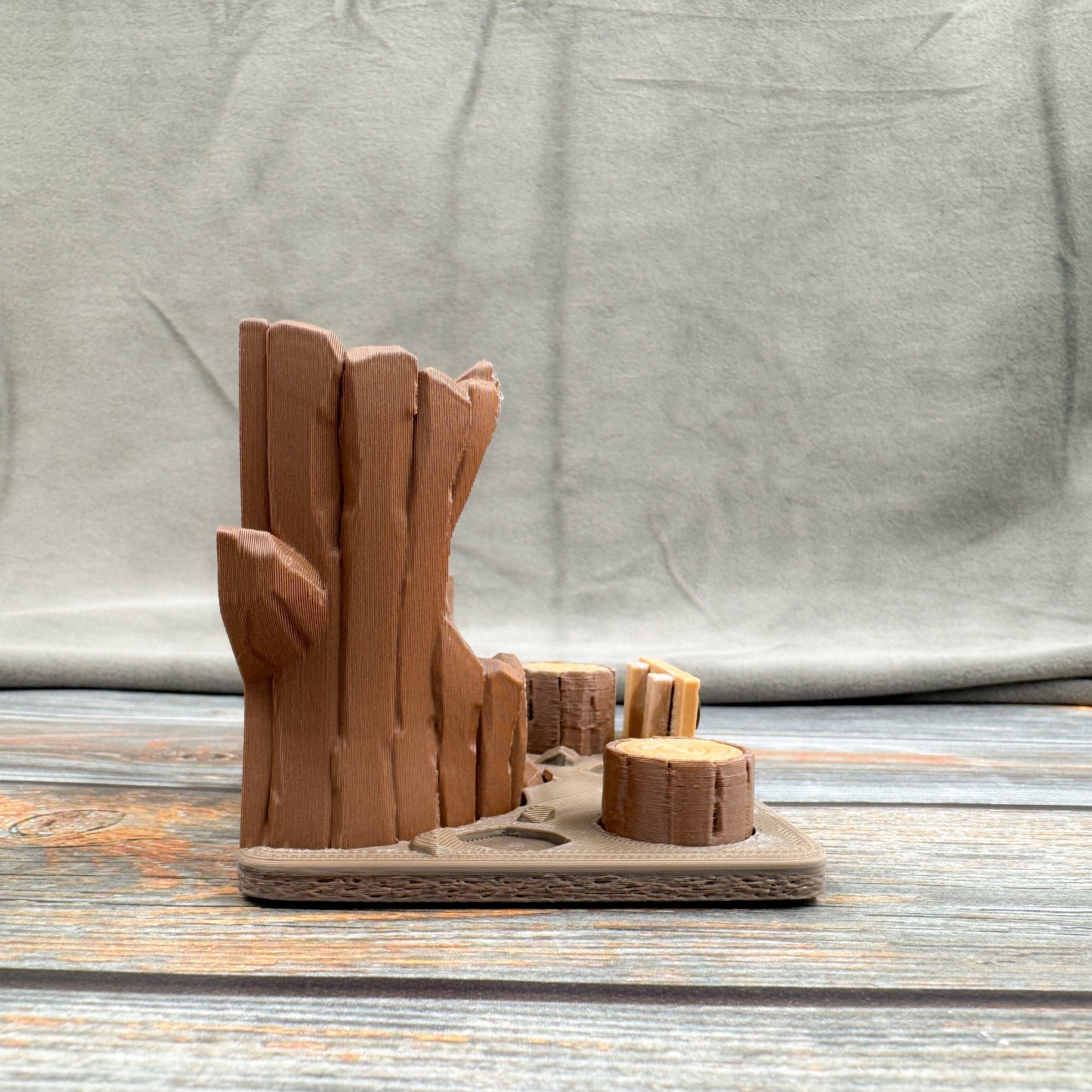 Owl Park + 4 Owls 3D Printed Fidget Figure Diorama Set