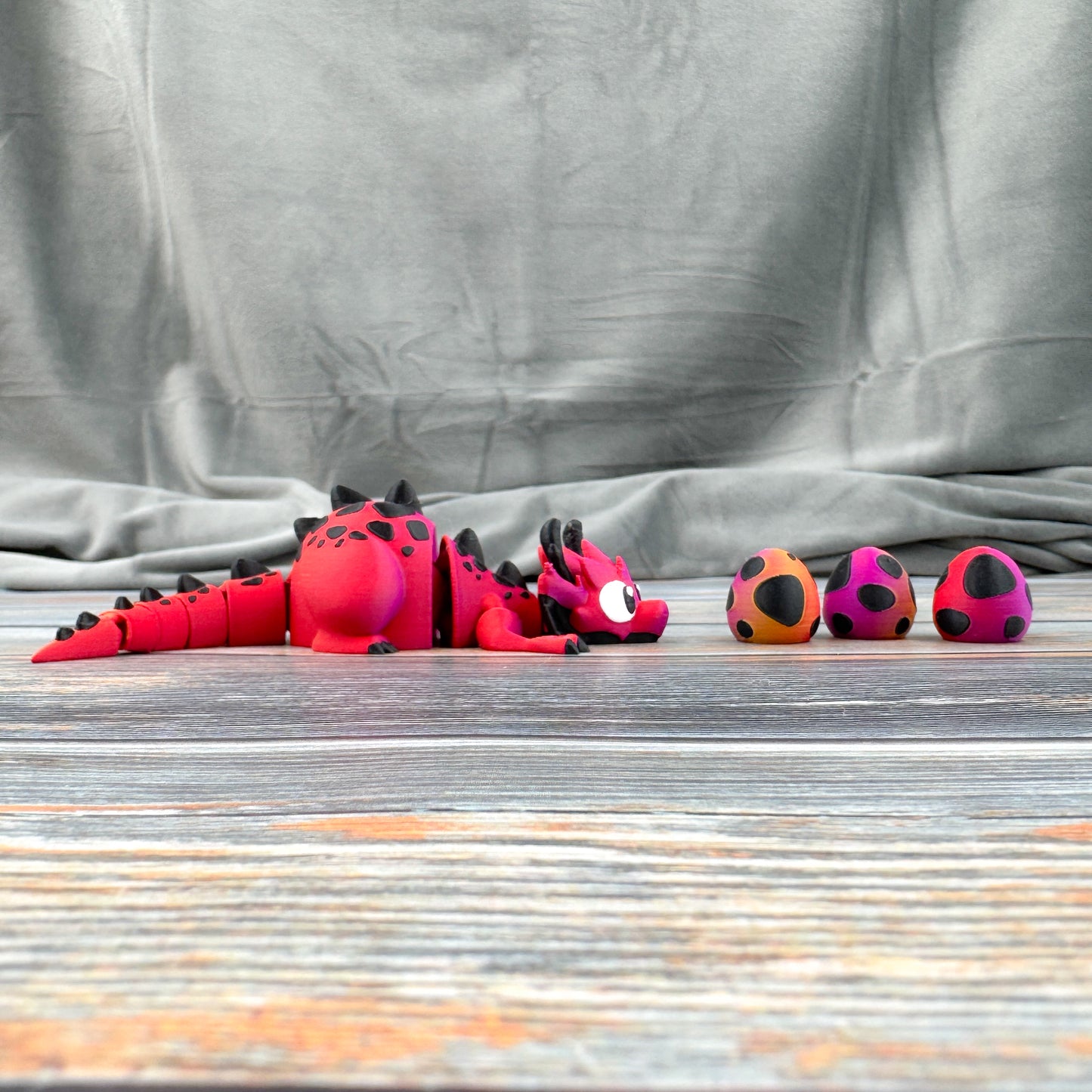 Dragon + 3 Eggs Articulated 3D Printed Fidget Figure