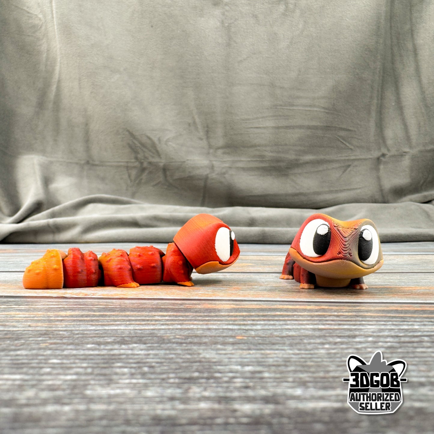 Dual-Colored Gecko Articulated 3D Printed Fidget Figure