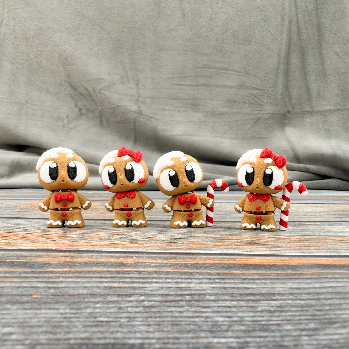 Little Gingerbreads 3D Printed Fidget Figures