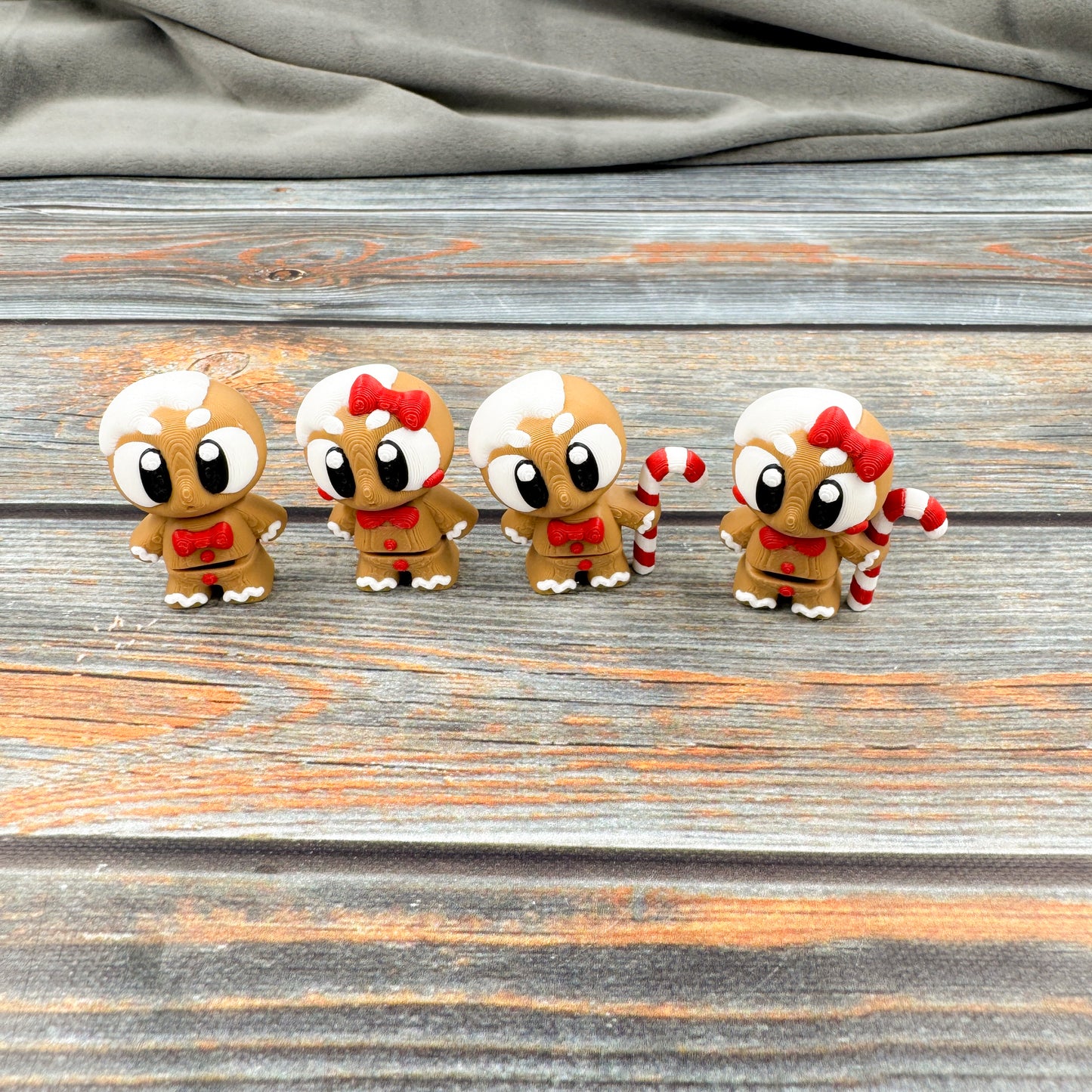 Little Gingerbreads 3D Printed Fidget Figures