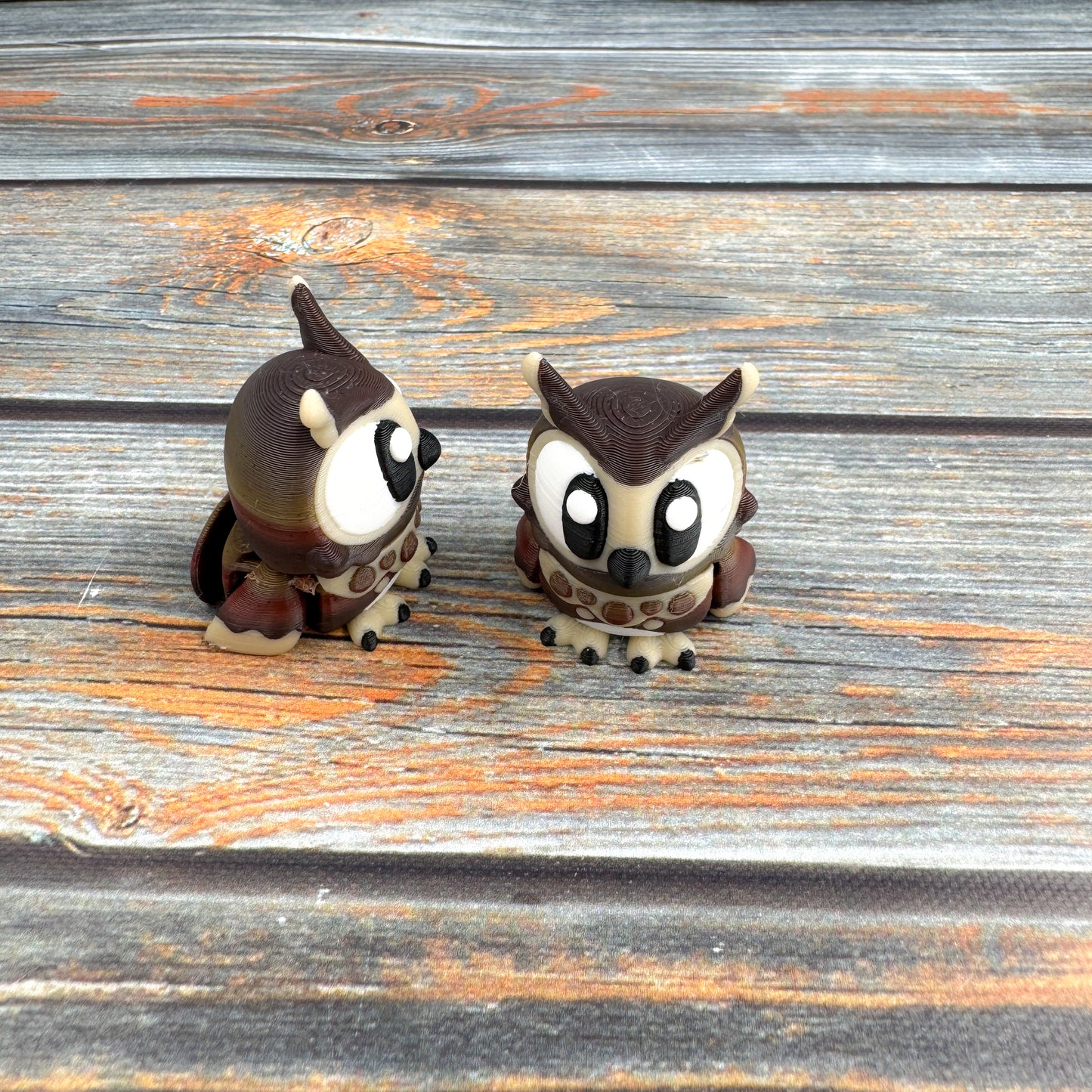 Great Horned Owl Articulated 3D Printed Fidget Figure