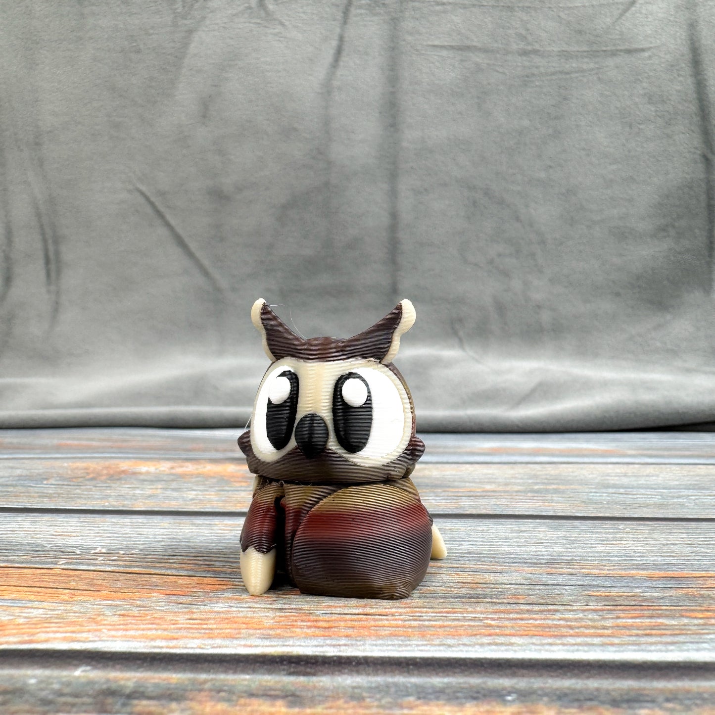 Great Horned Owl Articulated 3D Printed Fidget Figure