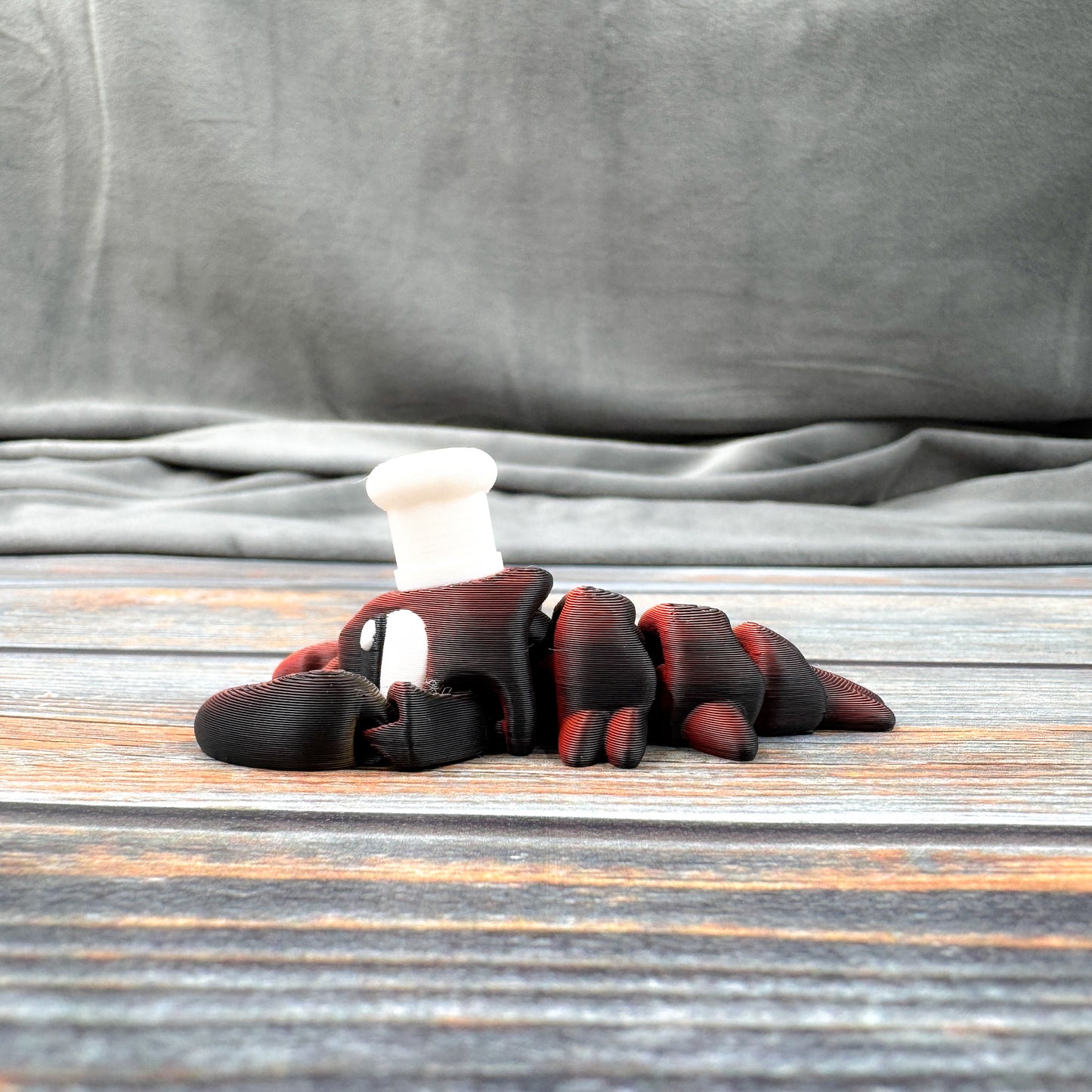 Lobster with Chef Hat Articulated 3D Printed Fidget Figure