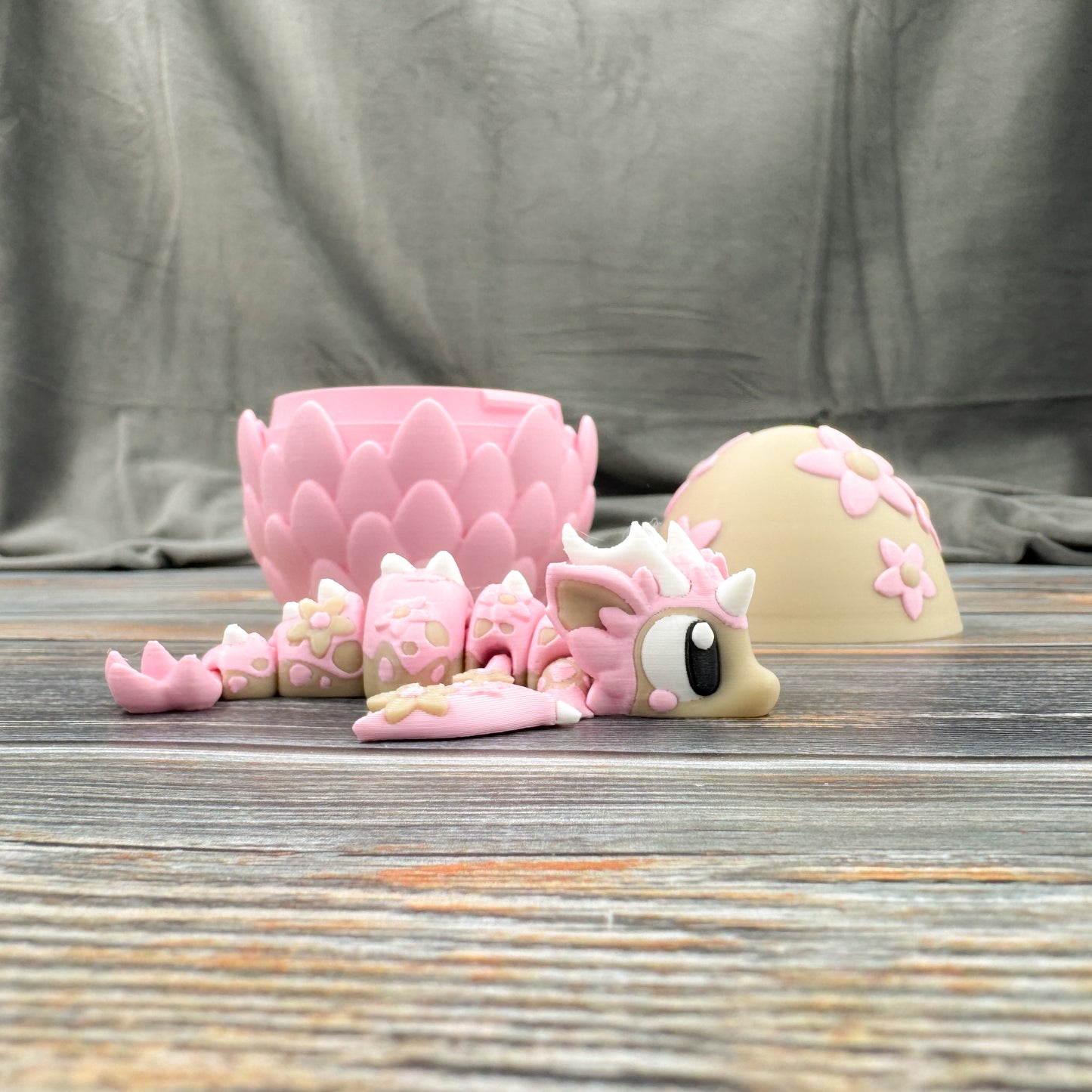 Mini Cherry Blossom Dragon Articulated 3D Printed Fidget Figure