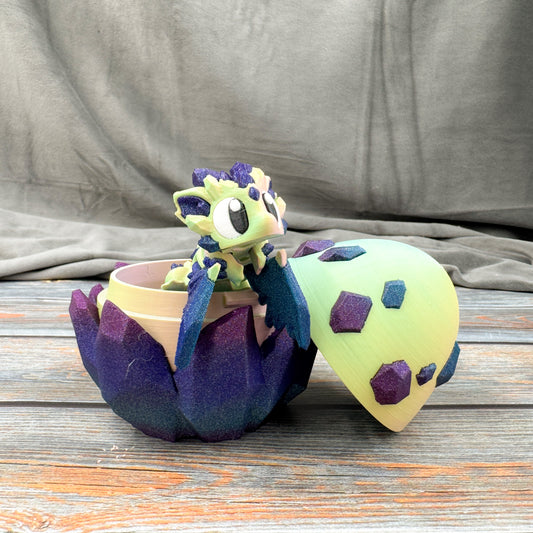 Mini Crystal Dragon Articulated 3D Printed Fidget Figure