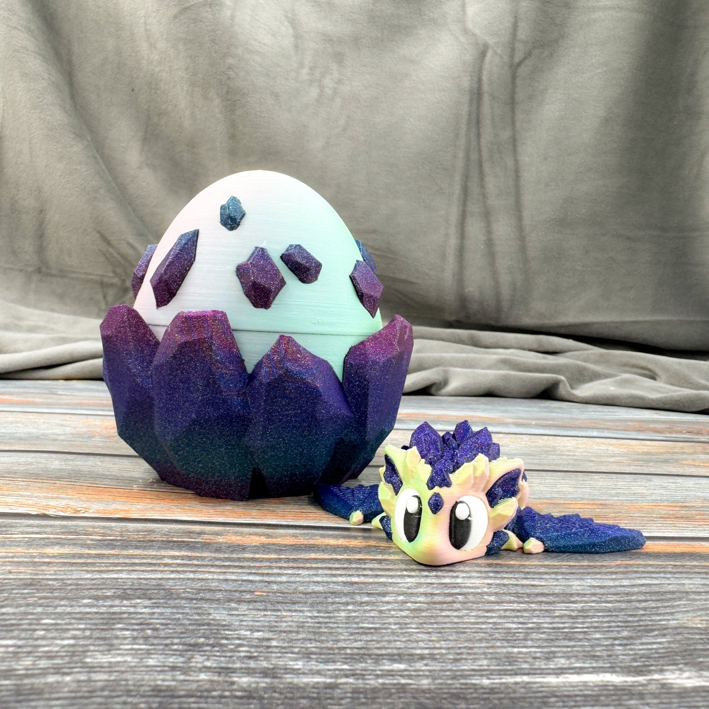 Mini Crystal Dragon Articulated 3D Printed Fidget Figure