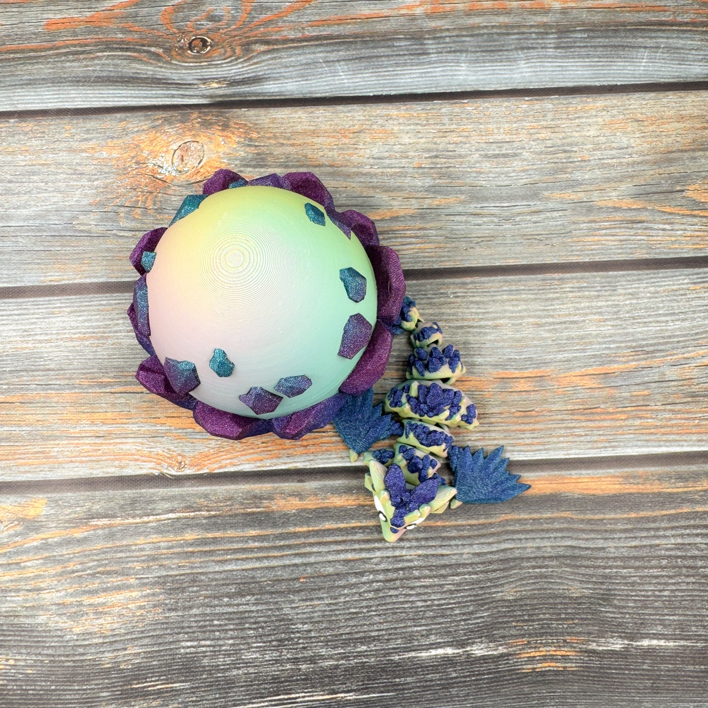 Mini Crystal Dragon Articulated 3D Printed Fidget Figure