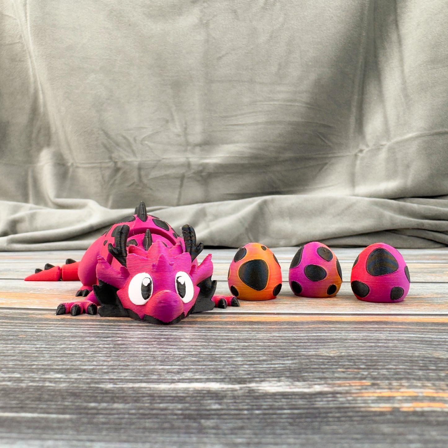 Dragon + 3 Eggs Articulated 3D Printed Fidget Figure