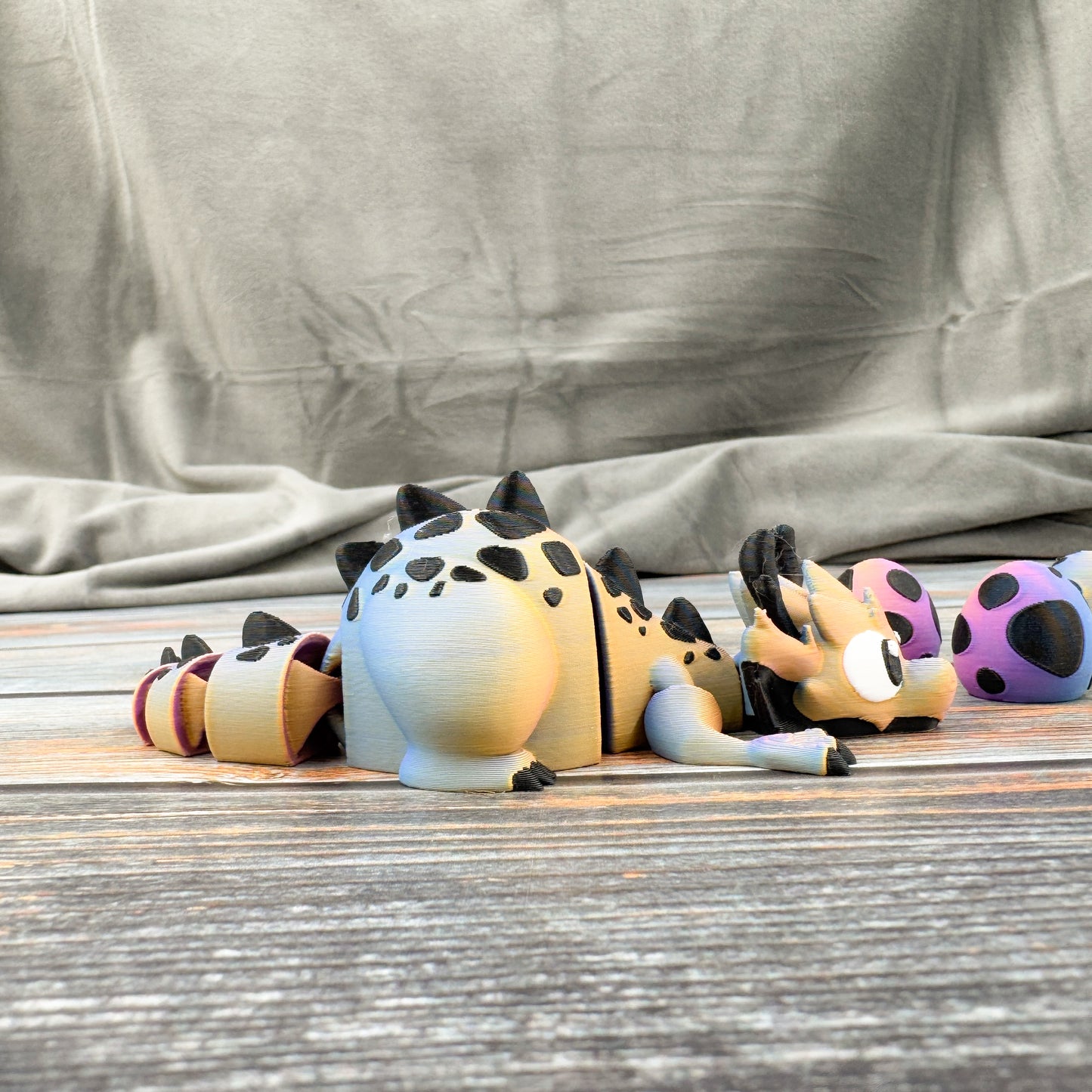 Dragon + 3 Eggs Articulated 3D Printed Fidget Figure