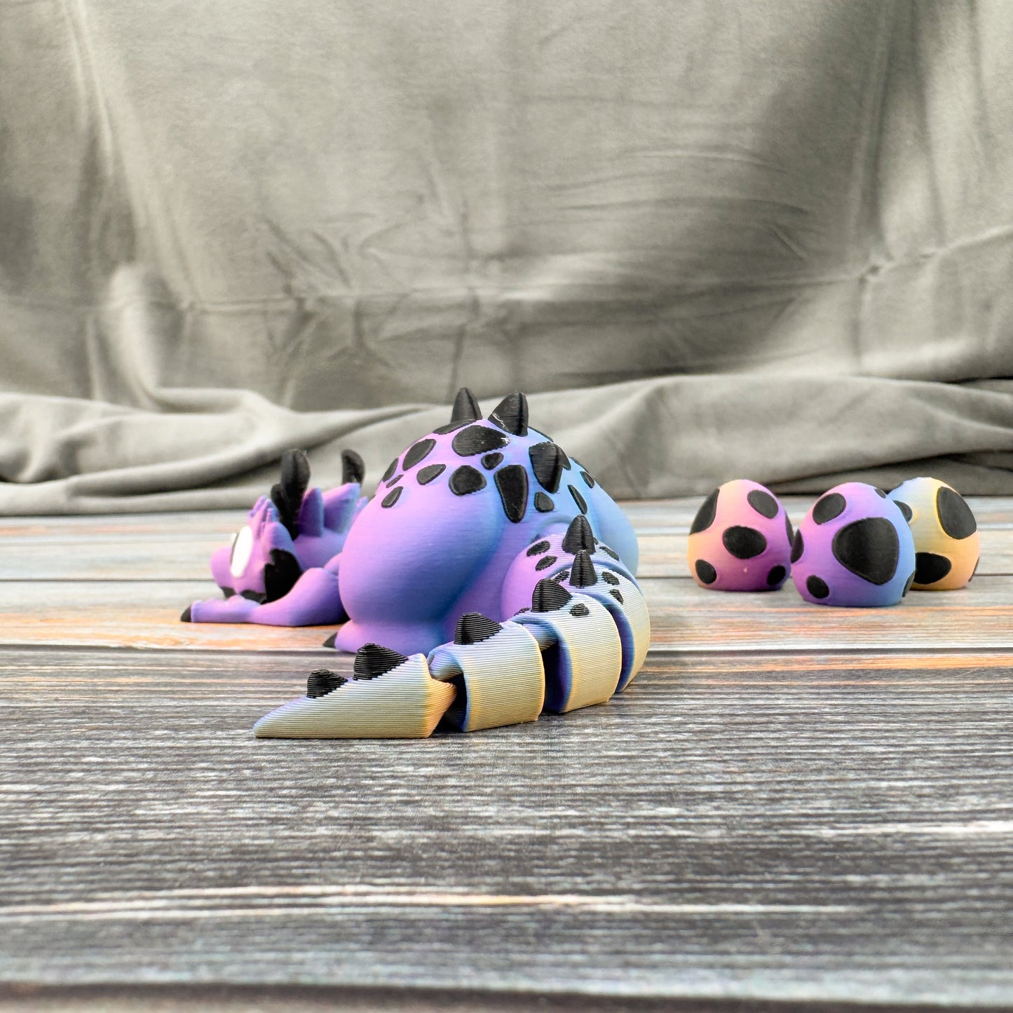 Dragon + 3 Eggs Articulated 3D Printed Fidget Figure