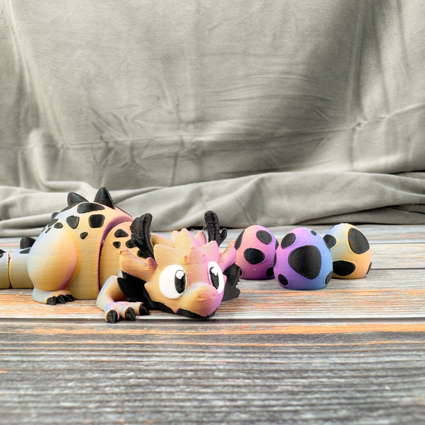 Dragon + 3 Eggs Articulated 3D Printed Fidget Figure