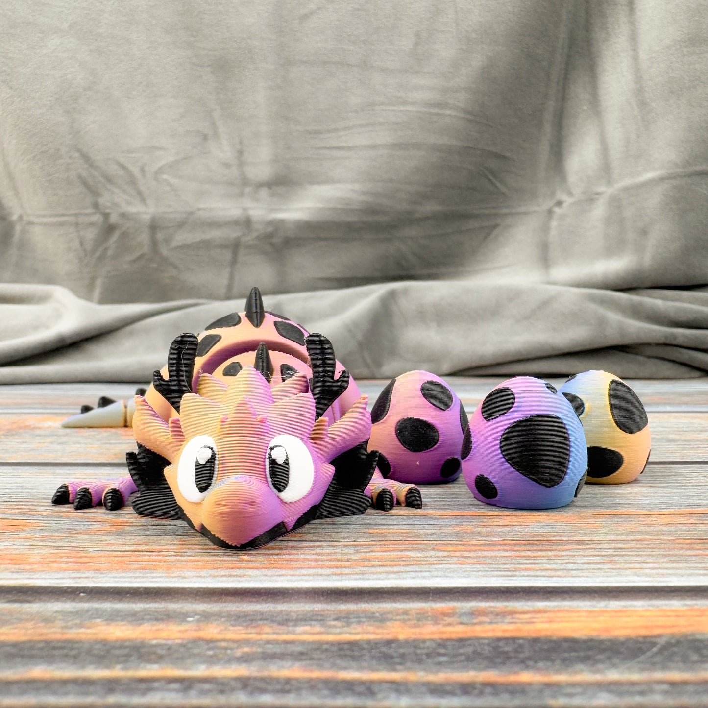 Dragon + 3 Eggs Articulated 3D Printed Fidget Figure