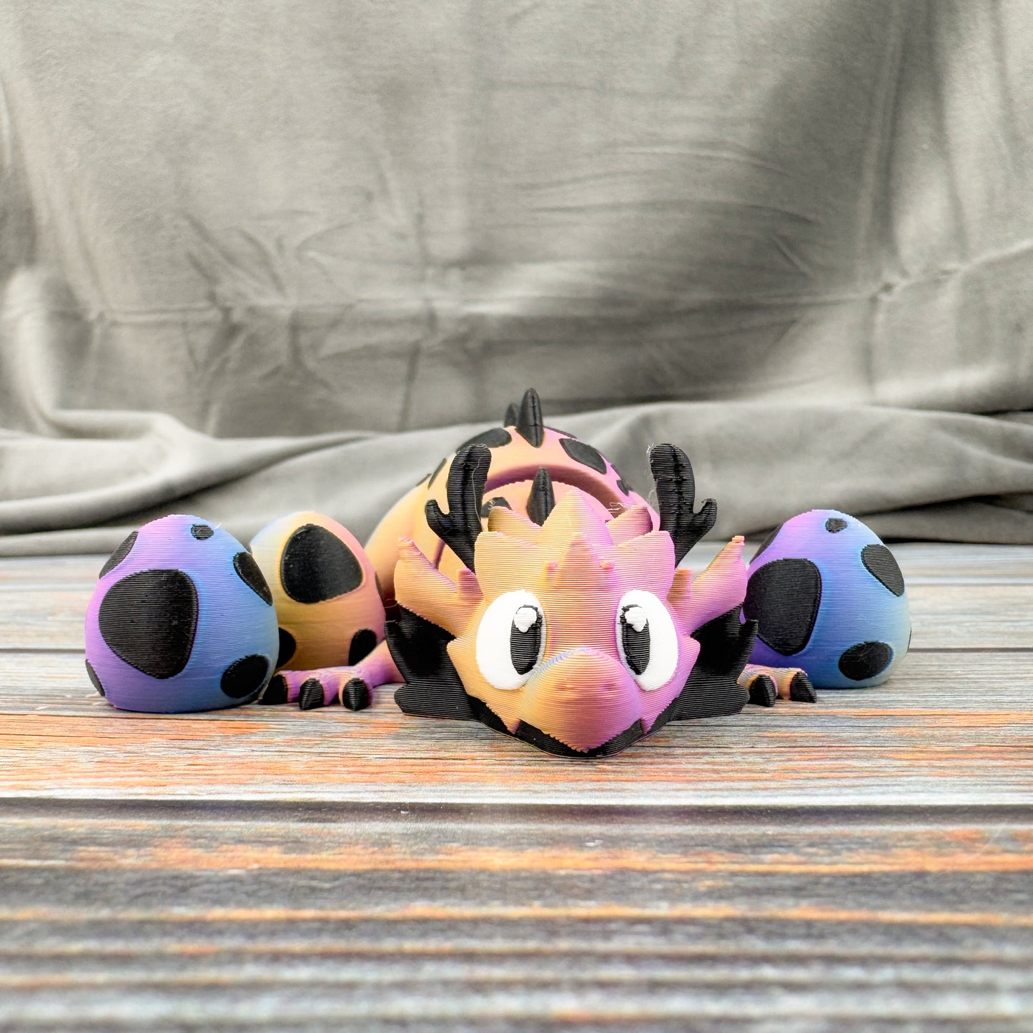Dragon + 3 Eggs Articulated 3D Printed Fidget Figure