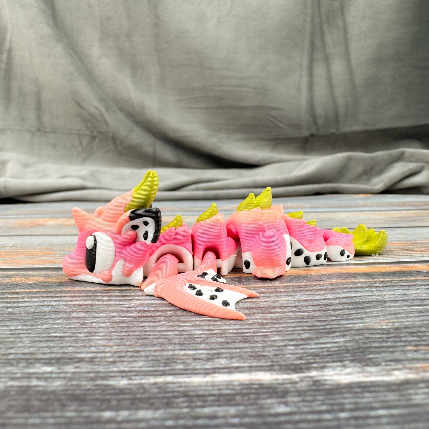 Mini Dragon Fruit Dragon Articulated 3D Printed Fidget Figure