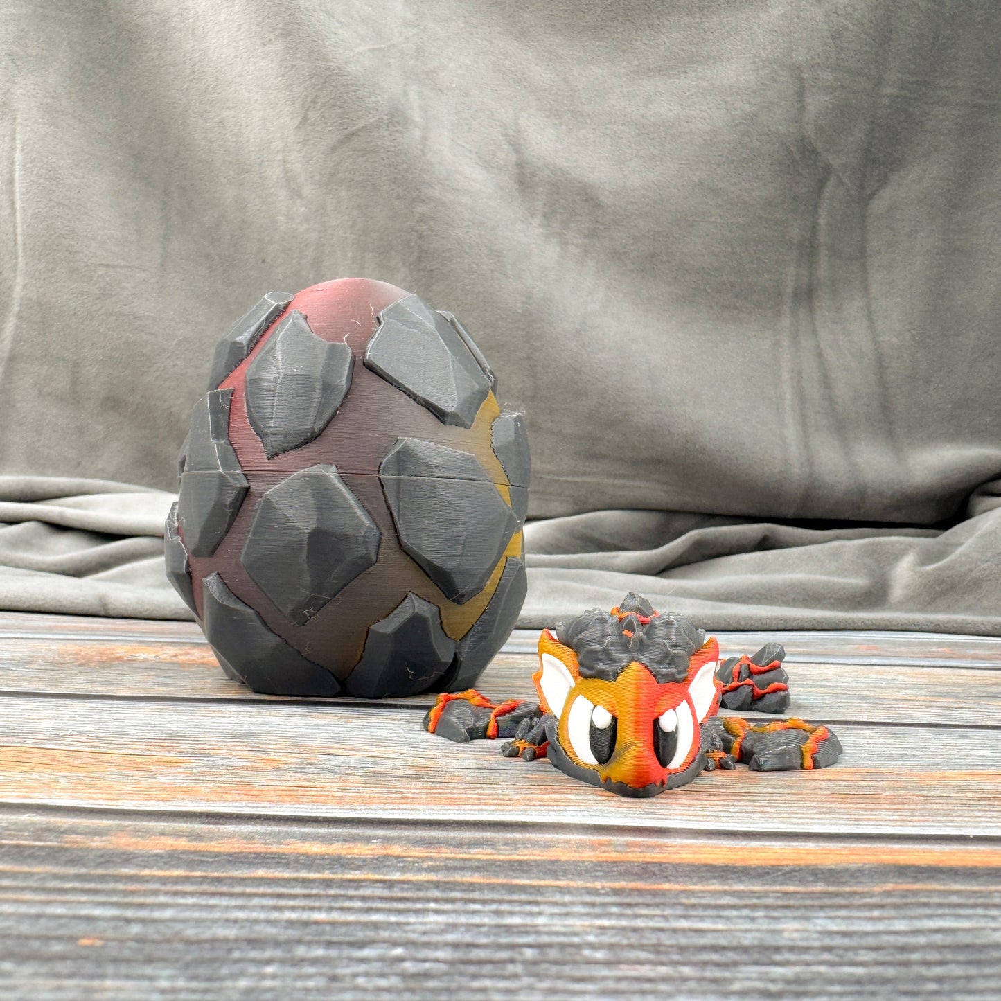 Mini Lava Dragon Articulated 3D Printed Fidget Figure