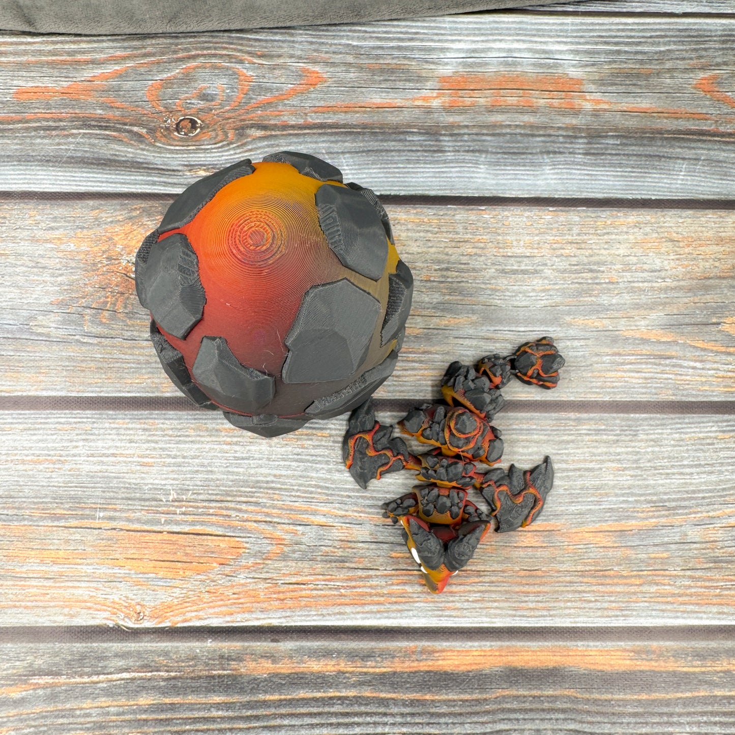 Mini Lava Dragon Articulated 3D Printed Fidget Figure