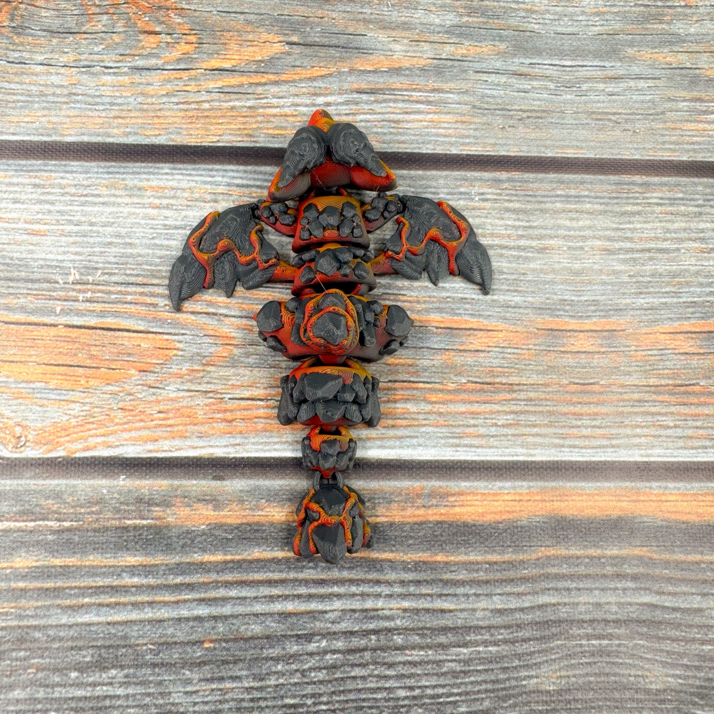 Mini Lava Dragon Articulated 3D Printed Fidget Figure