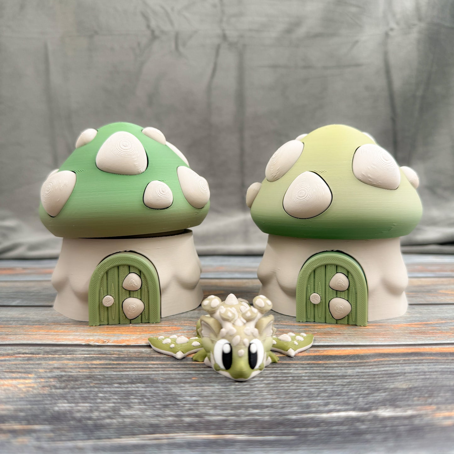 Mini Mushroom Dragon Articulated 3D Printed Fidget Figure