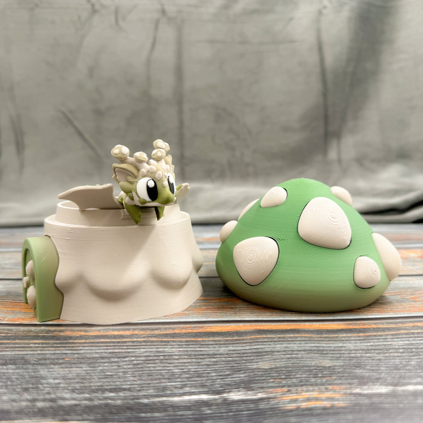 Mini Mushroom Dragon Articulated 3D Printed Fidget Figure