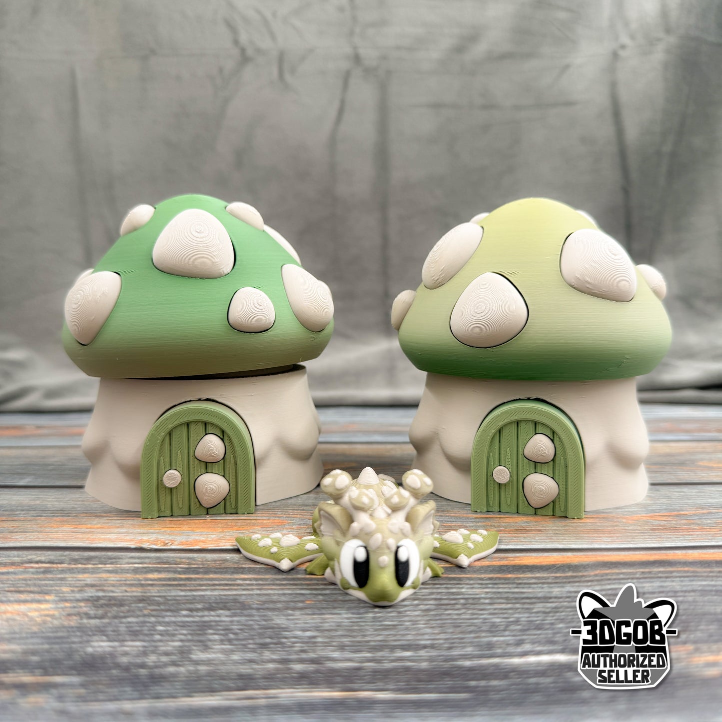 Mini Mushroom Dragon Articulated 3D Printed Fidget Figure