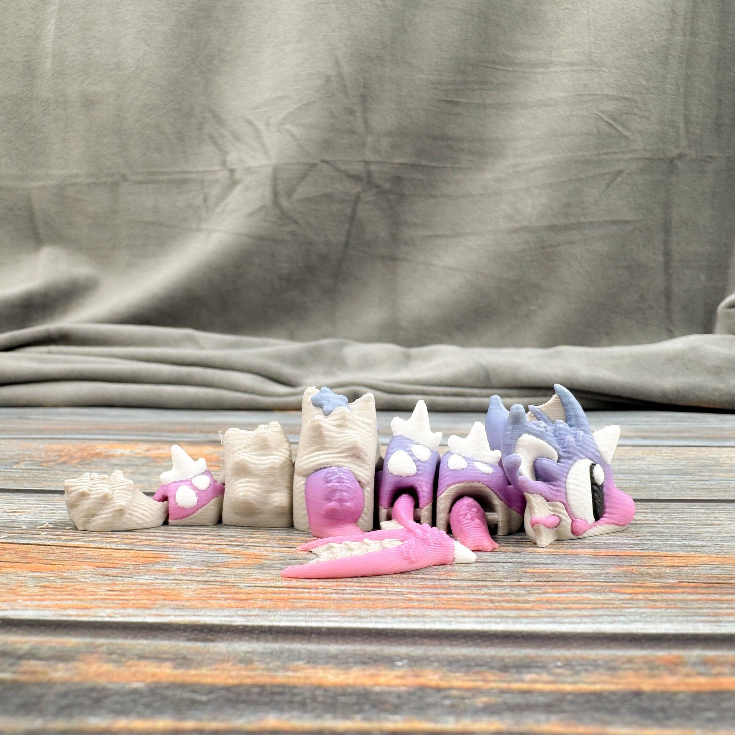 Mini Seashell Dragon Articulated 3D Printed Fidget Figure