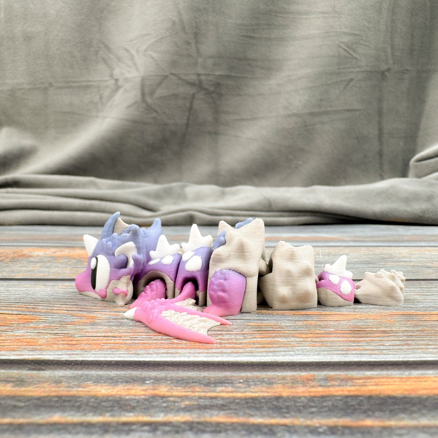 Mini Seashell Dragon Articulated 3D Printed Fidget Figure