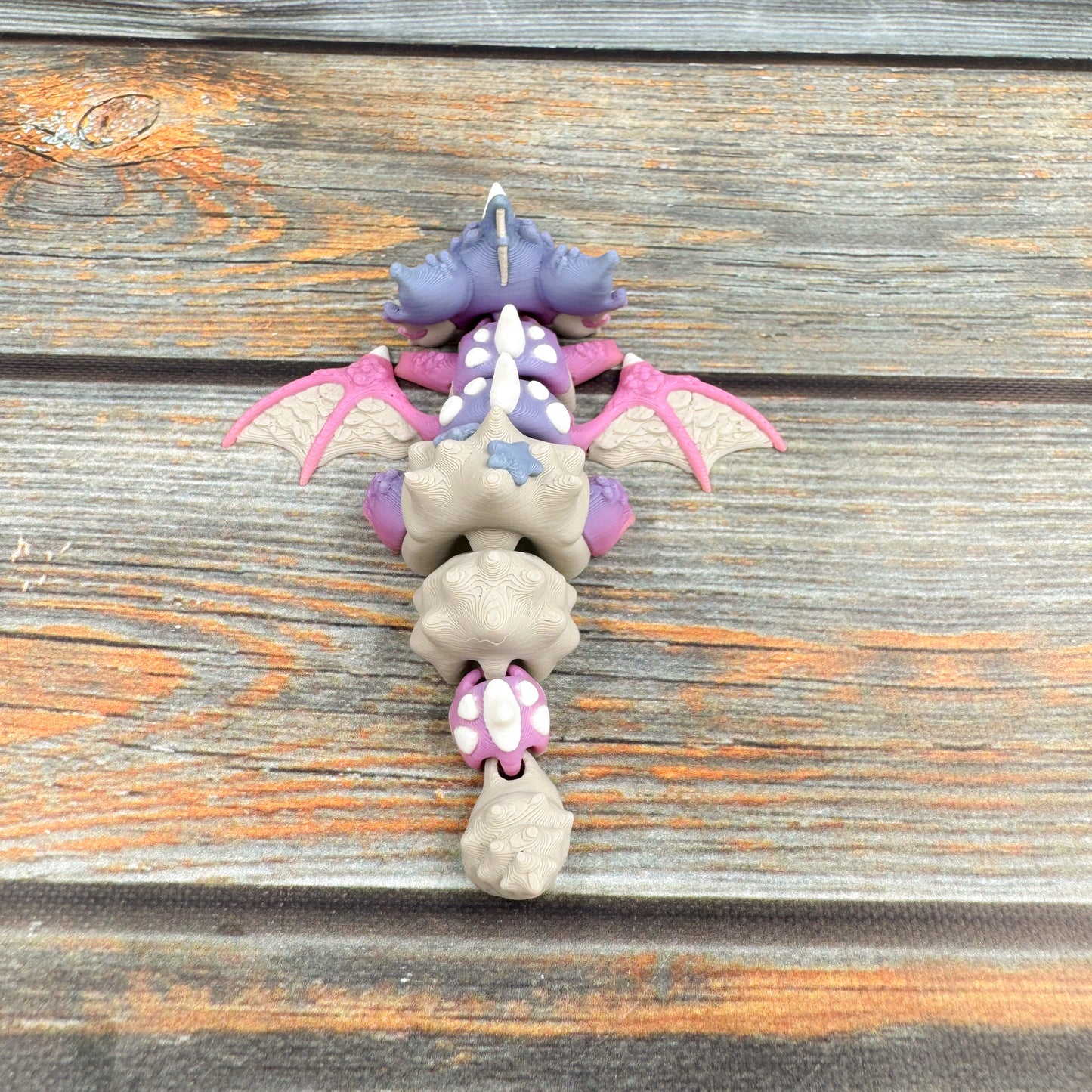 Mini Seashell Dragon Articulated 3D Printed Fidget Figure