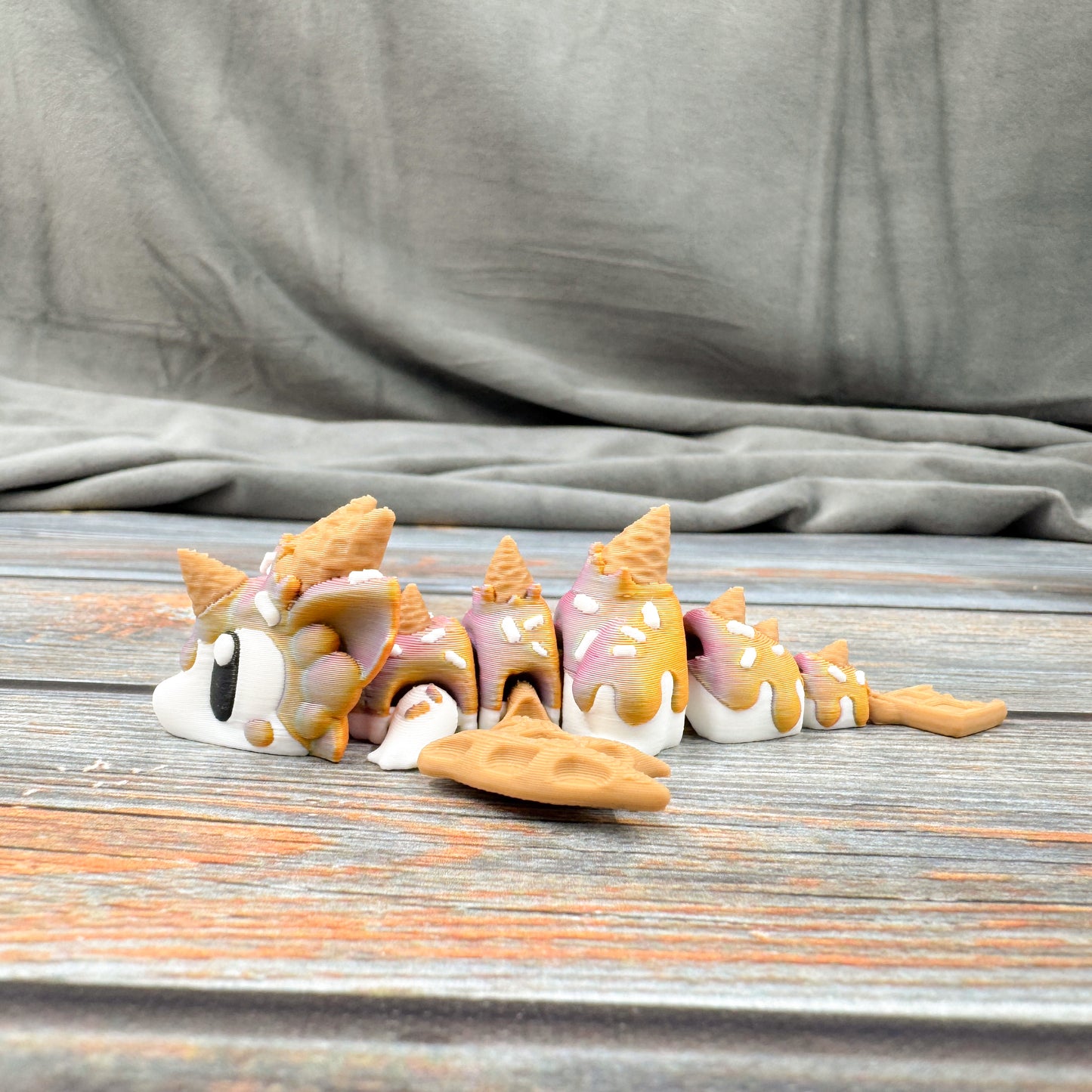 Mini Sugar Rush Dragon Articulated 3D Printed Fidget Figure