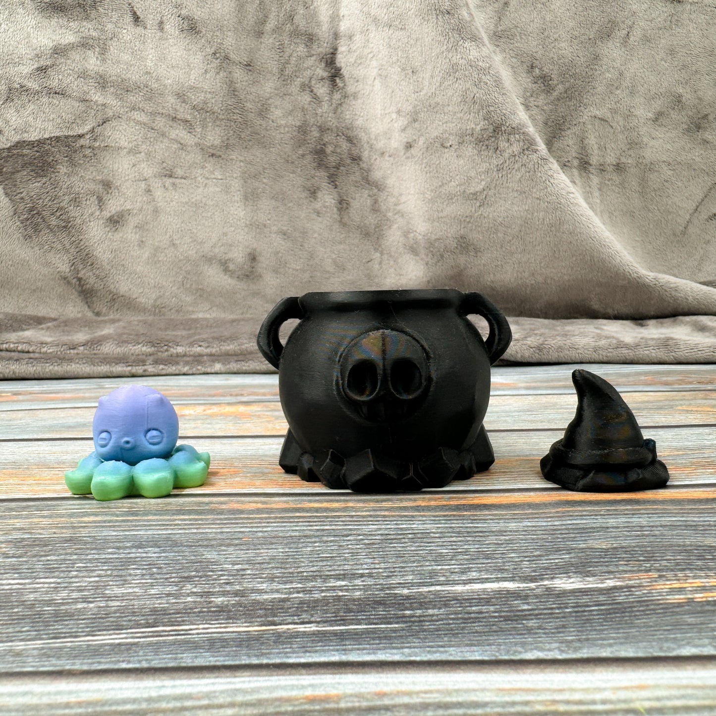 Mini Octopus Fidget + Witch Hat & Cauldron