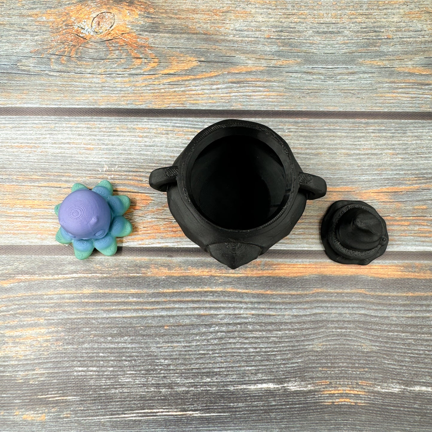 Mini Octopus Fidget + Witch Hat & Cauldron