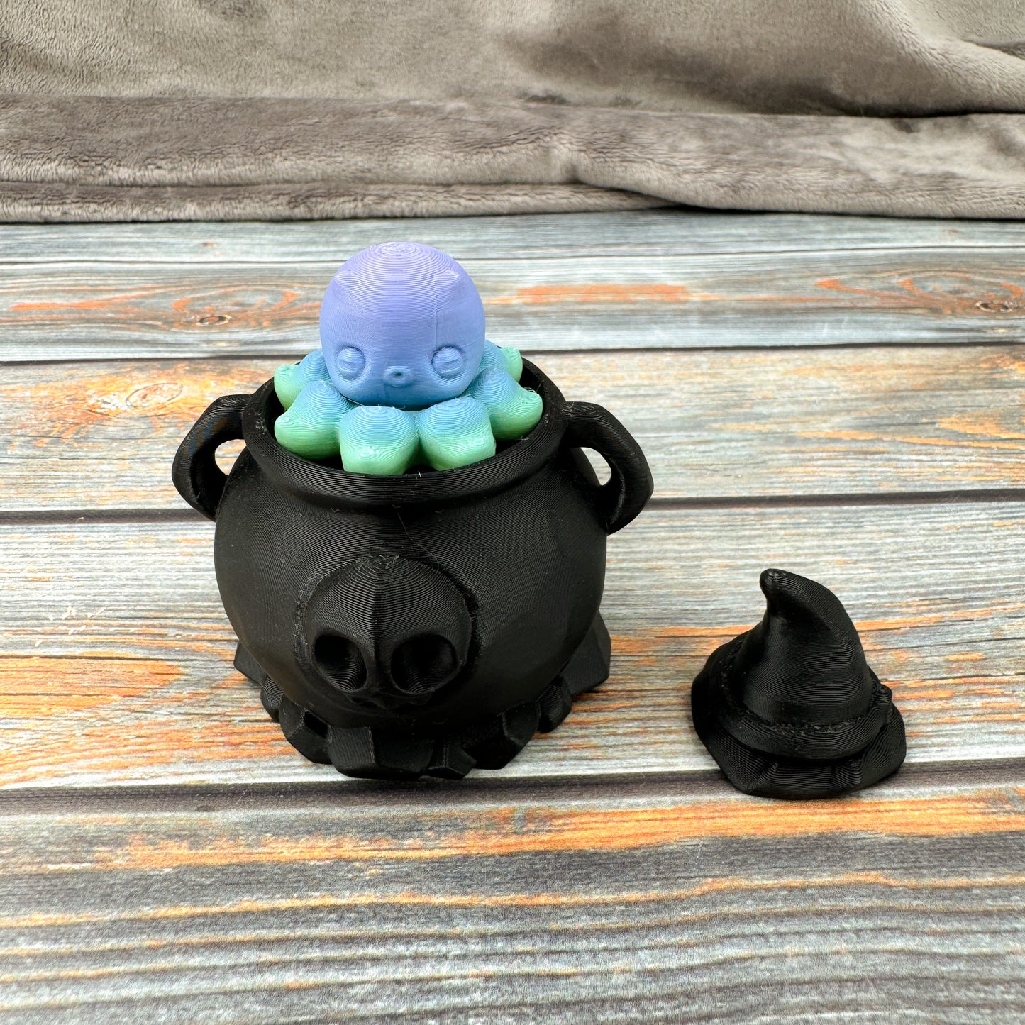 Mini Octopus Fidget + Witch Hat & Cauldron