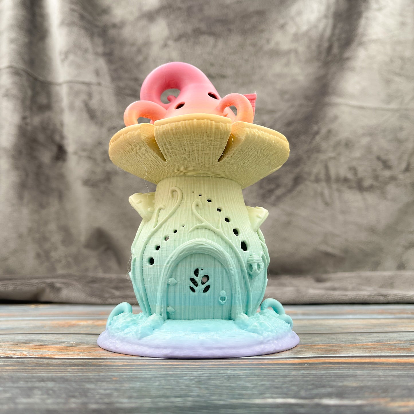 Mushroom House Tea Light Lamp