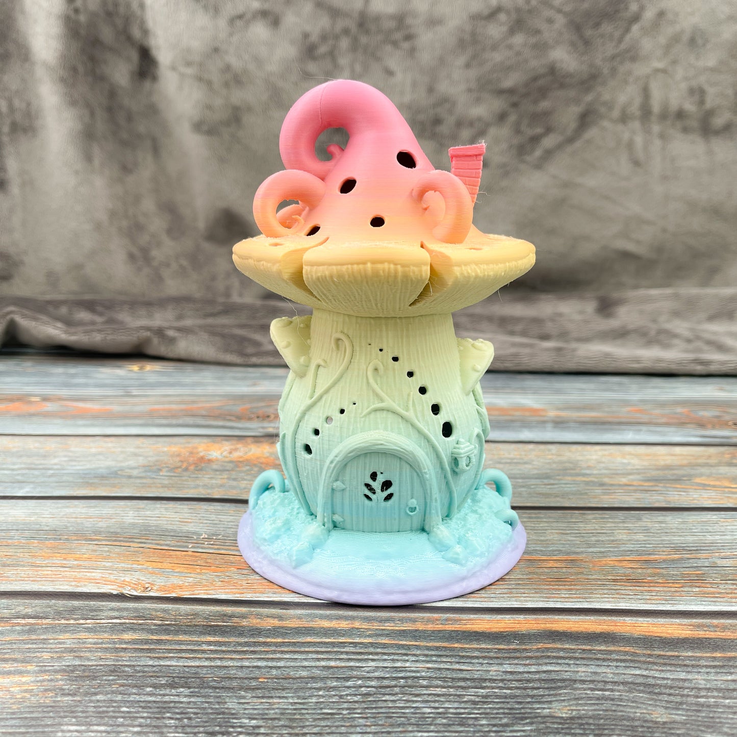 Mushroom House Tea Light Lamp