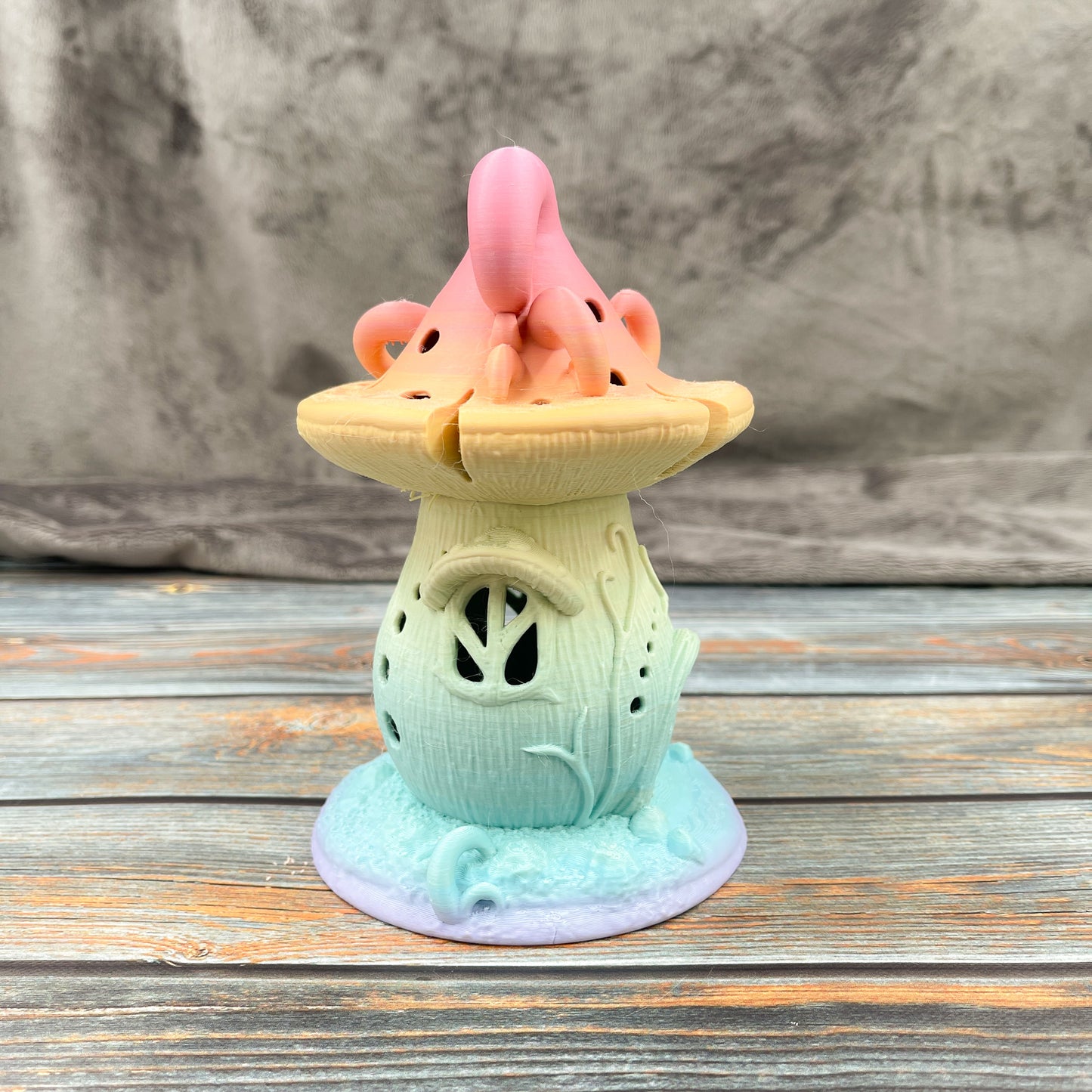 Mushroom House Tea Light Lamp