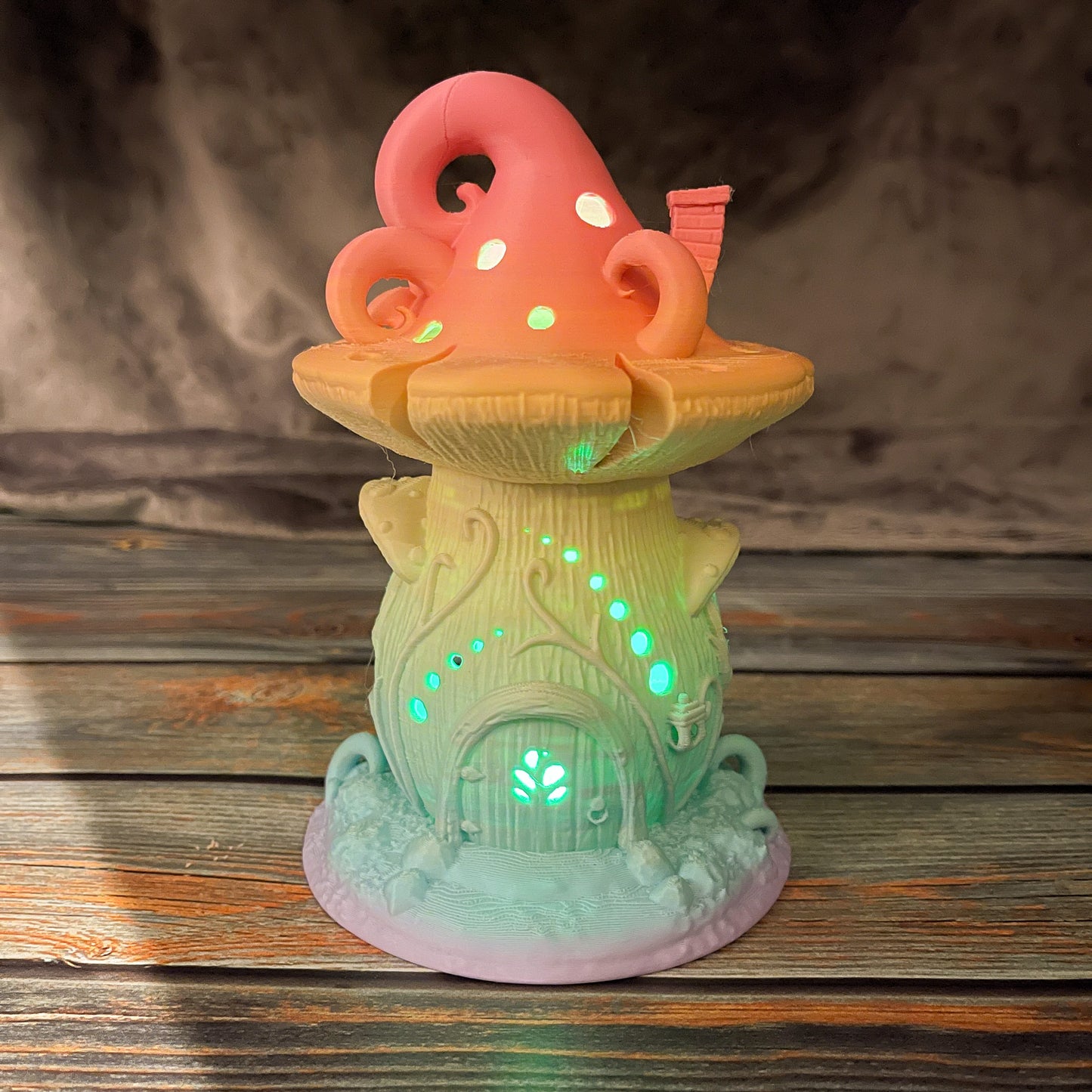 Mushroom House Tea Light Lamp