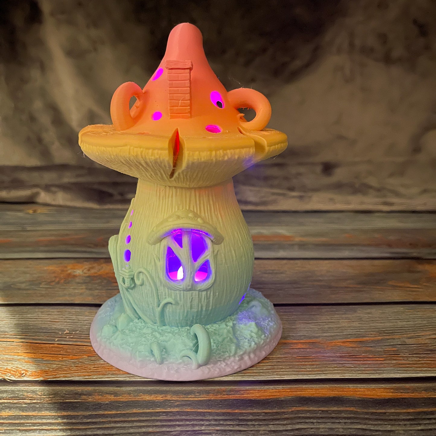 Mushroom House Tea Light Lamp