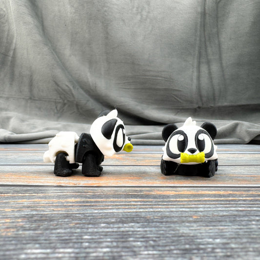 Panda with Bamboo Articulated 3D Printed Fidget Figure