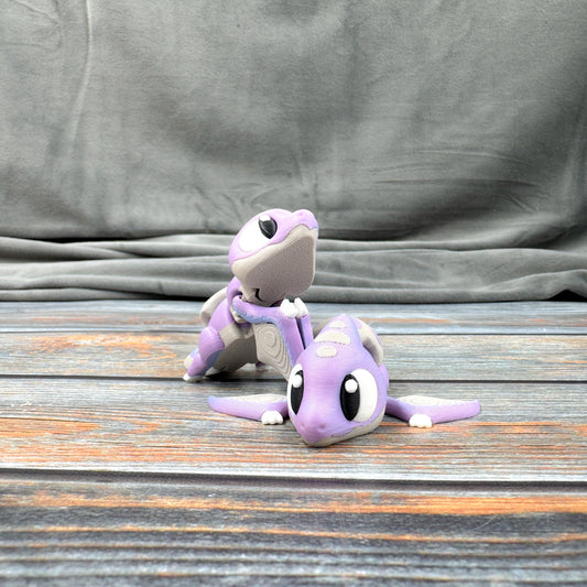 Pterodactyl in Eggshell Articulated 3D Printed Fidget Figure