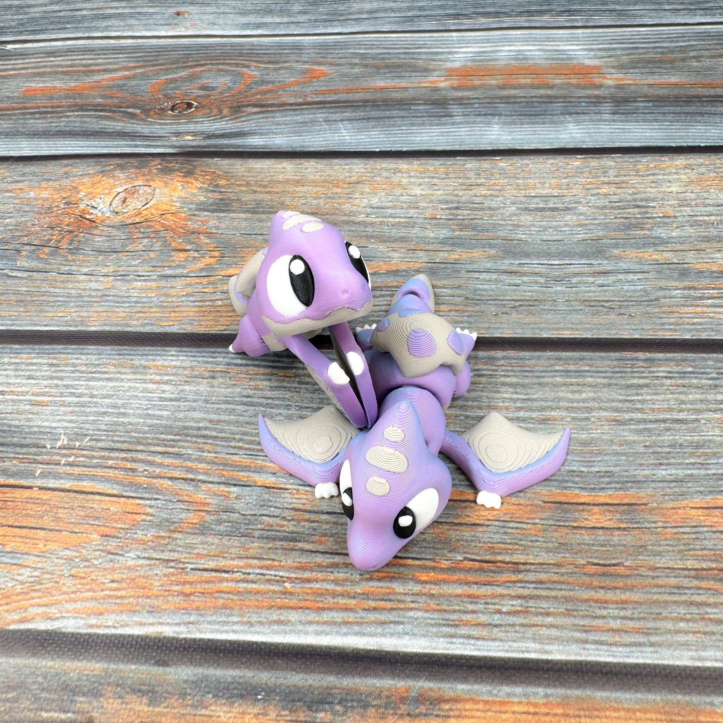 Pterodactyl in Eggshell Articulated 3D Printed Fidget Figure