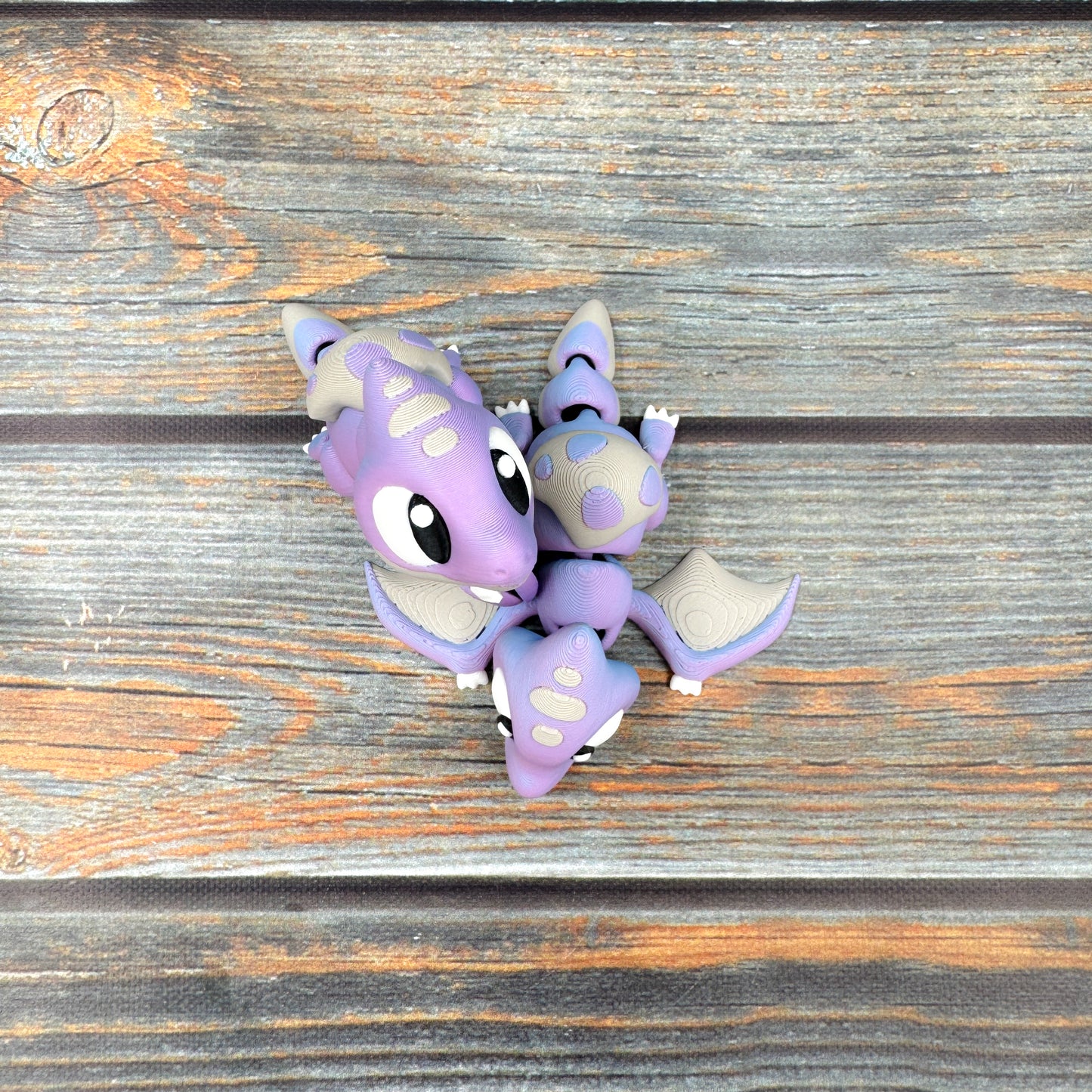 Pterodactyl in Eggshell Articulated 3D Printed Fidget Figure