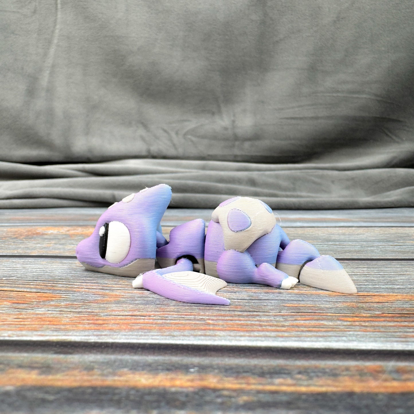 Pterodactyl in Eggshell Articulated 3D Printed Fidget Figure