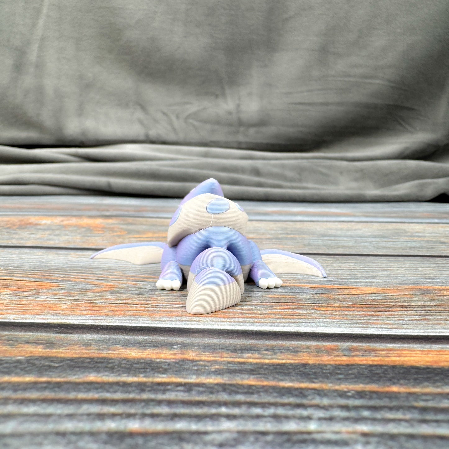 Pterodactyl in Eggshell Articulated 3D Printed Fidget Figure